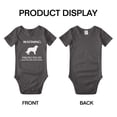 thumbnail image 3 of Warning: Protected by A Australian Shepherd Dog Funny Baby Rompers Infant Clothes (Black,3-6 Months), 3 of 5