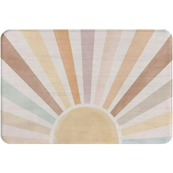 Boho Boho Neutral Sun Sunshine Rustic Door Mat Indoor Outdoor Welcome Mats Non Slip Floor Mat Door Rugs For Home Entrance Rubber Backing Front Doormat Entry Area Rug Mat Gift For Women Men 16x24 Inch.