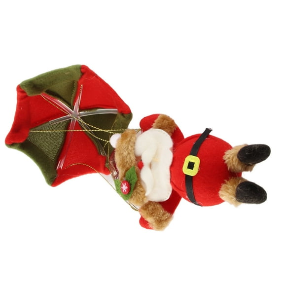 Christmas Parachute Jumping Dolls, Parachute Christmas Snowman Decoration Space Saving Cute Shape Multiple Uses Festive Ambience Cloth for Shops