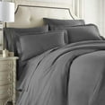 thumbnail image 1 of Nestl Bedding 7-Piece King Duvet Cover and Bed Sheet Set - Includes Duvet Cover, Flat Sheet, Fitted Sheets, 2 Pillowcases, 2 Pillow Shams - Complete Luxury Soft Microfiber Bedding Set, Charcoal Gray, 1 of 6