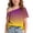 Yellow, variant on Atogsazn Girls Summer Gradient Short Sleeve Tshirt Kids Casual One Shoulder T-shirt with Strap Tunic Tee Blue 5-6 Years Fashion