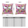 thumbnail image 2 of Hello Kitty Pillow Cover, Square Throw Pillow Cases For Couch Sofa Bed Living Room,Home Decorative, 18"X18", 2 of 9