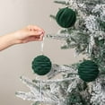 thumbnail image 4 of Bxaolu 12pcs Velvet Christmas Ball Ornaments, Plastic Flocked Shatterproof Christmas Ornaments Hanging Xmas Tree Decorations Set for Home Party Holiday Decor (3.15", Green), 4 of 9