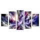 thumbnail image 1 of Cuadro decorativo para sala Cuadros Abigail Abstracto Arte Cosmico Azul Set de 5 piezas, 1 of 5