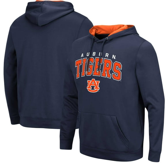 Men's Colosseum Navy Auburn Tigers Resistance-Pullover Hoodie