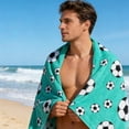 thumbnail image 6 of Soccer Beach Towel Microfiber Large 55x28 Inches, Quick Dry Lightweight Sand Free Sports Towel for Football Fans, Gym Pool Travel & Party Decoration, 6 of 6