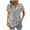 Gray, variant on cocolona Womens Summer Casual Dressy Blouse V Neck Ruffle Short Sleeve Front Pleated Tops Fashion Floral Print T-Shirts