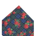 thumbnail image 2 of Bar III Men's Rose Tartan Pocket Square Burgandy One size B4HP, 2 of 3