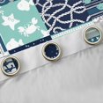 thumbnail image 4 of Feelyou Kawaii Whale Starfish Curtains Pack of 2 (42x84 Each) for Kids, Cartoon Nautical Anchor Curtains Blackout, Green Plaid Buffalo Bedroom Curtains, Blackout Curtains Bedroom Decor, 4 of 6