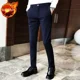 thumbnail image 3 of Pantalones trenzados para hombre, para trabajo, drapeados, negros, 9, recortados, elásticos, fluidos, para hombre, pantalones de vestir, ajustados y elásticos para oficina, nuevos en licra, 3 of 5