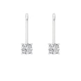 thumbnail image 3 of 0.5 Ct Round Cut Drop Dangle Clear Crystal 18K White Solid Gold Everyday Dainty Earrings Lever Back, 3 of 7