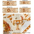 thumbnail image 2 of Autumn Home Valances Curtain for Kitchen Cafe, Maple Leaf Wreath Fall Leaves Window Valance 1 Panel Short Curtains 54"x 18" Rod Pocket Windows Treatment Drape for Bathroom Living Room Bedroom Orange, 2 of 6