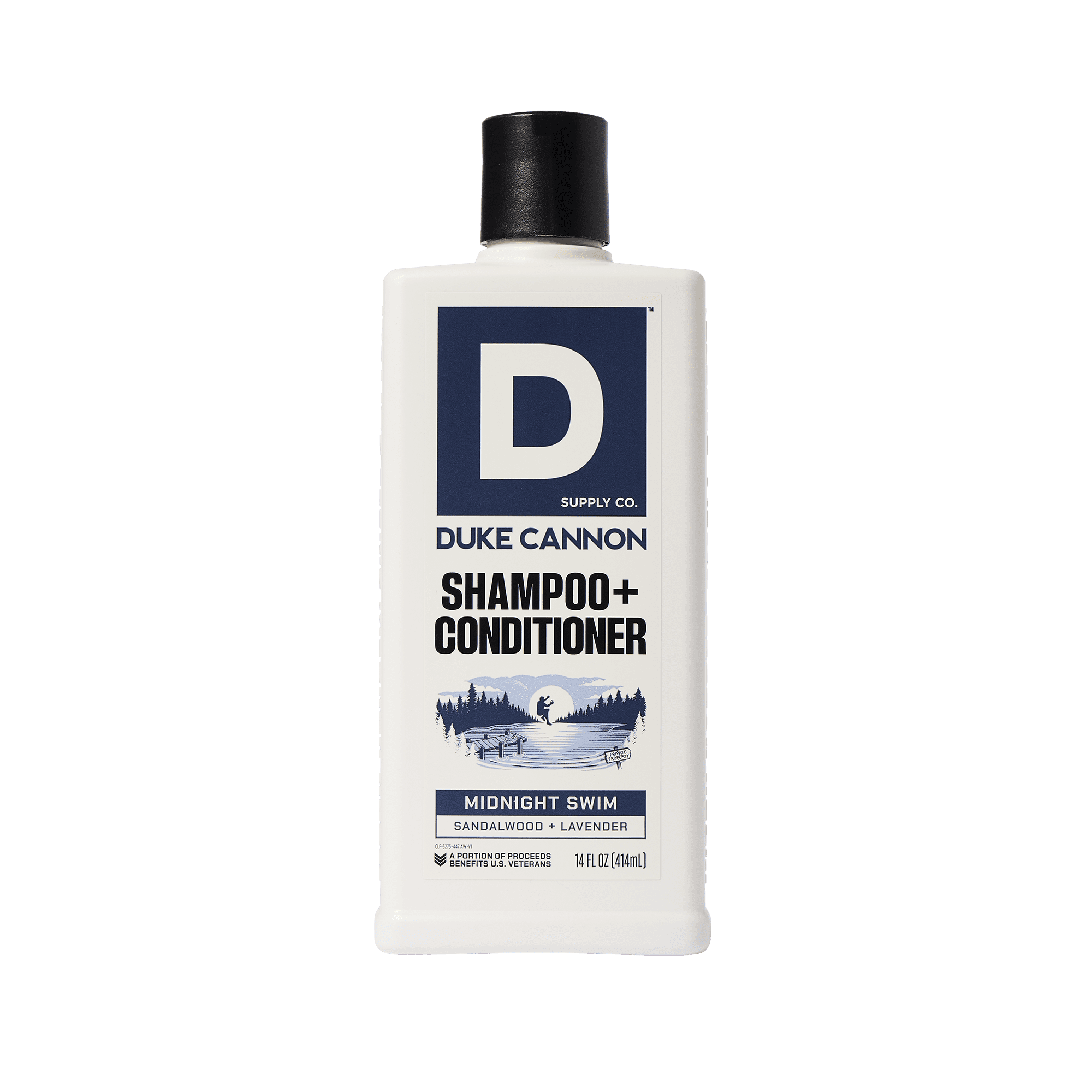 Duke Cannon Midnight Swim 2-in-1 Hair Wash for Men, 14 fl oz
