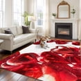thumbnail image 2 of 5'x7' Area Rugs, Valentine's Day Indoor Outdoor Area Rug for Living Room Bedroom, Dark Red Love Heart Ballons Romantic Washable Bathroom Rugs Kitchen Floor Carpet Mats Home Decor Aesthetic, 2 of 8