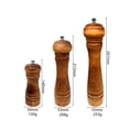 thumbnail image 4 of Pepper Grinder,Wood Salt and Pepper Grinder Mills Sets, Classic Manual Salt Grinder Refillable Pepper Mill Sets with Acrylic Visible Window Adjustable Ceramic Grinding Rotor 10 Inch, 4 of 9