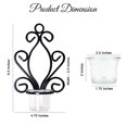 thumbnail image 5 of Hosley Set of 2, 7.68 inch High, Black Iron Angel Wall Tea Light Candle Sconce, 5 of 6