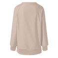 thumbnail image 6 of Sopiago Girl Sweatshirt Long Sleeve Casual Crew Neck Ribbed Tops Loose Fit Pullover Side Split Beige,11-12 Years, 6 of 7