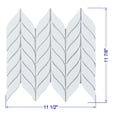 thumbnail image 7 of Thassos White Petal/Leaf Pattern Marble Mosaic Wall & Floor Tile - Case (10 Sheets), 7 of 7