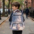 thumbnail image 5 of HELLHERO Cute Cartoon Baby Penguin Print Lightweight Casual Daypack for High School Middle School, Padded Shoulder Straps Multi Pocket 600D Polyester Shoulder Bookbag, 5 of 7