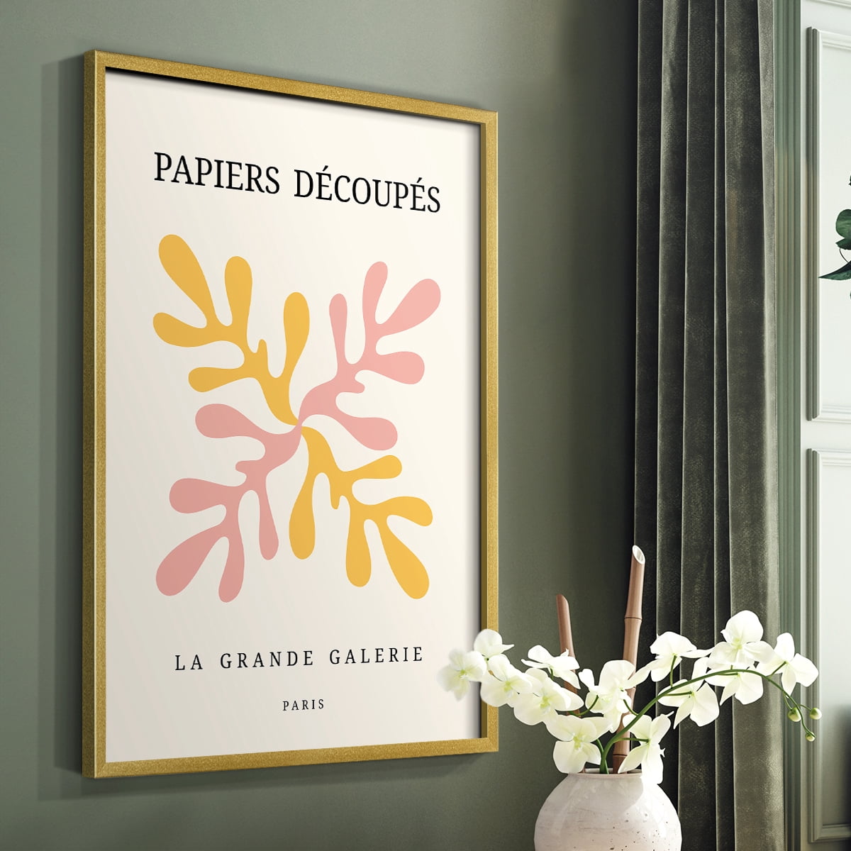 Matisse CDI in Gold Solid Wood Framed Print No Nail Hanging