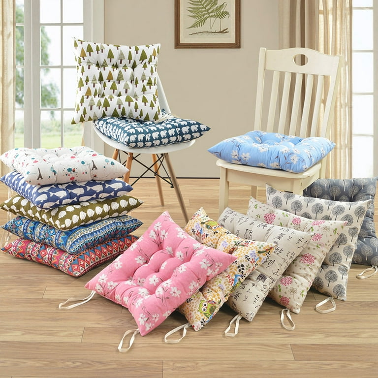 Throw Pillows New Printing Plain Seat Pad Dining Room Garden Kitchen Chair Cushions Tie On