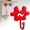 Red, variant on No Drill Adhesive Hooks,Puzzle Wall Hooks Adhesive, Dopamine Cartoon Key Hooks No Drill, Cute Strong Hold Coat Towel Hooks For Bathroom Kitchen Entryway Decor, Colorful Abs Stick On Hooks Set
