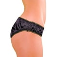 thumbnail image 3 of Merise Womens Sexy Silk Satin Bikini With Different Types Of Color & Lace Combination ! (Dark Grey Lace- Navy Blue- Medium), 3 of 6