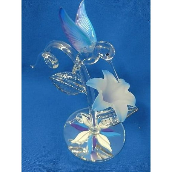 Glass Baron Floral Medium Blue