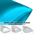 thumbnail image 6 of Unique Bargains Satin Duvet Cover Set of 3 with 2 Pillowcase King Peacock Blue, 6 of 8