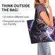 thumbnail image 2 of Balery Purple Moon Cat Bolsa Tote Estilo Estético con Cremalleras, Bolsa de Hombro, Bolsa de Compras Grande y Plegable, 2 of 8