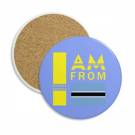 

I Am From Botswana Art Deco Fashion Coaster Cup Mug Tabletop Protection Absorbent Stone