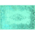 thumbnail image 1 of Ahgly Company Indoor Rectangle Persian Turquoise Blue Traditional Area Rugs, 2' x 4', 1 of 4