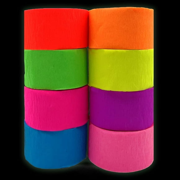 Decoraciones MFLUEEWR para fiestas, 8 rollos, luz negra de 880 pies