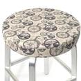 thumbnail image 3 of Kdxio Compass And Mountains In Bicycle Wheels Print Elastic Bar Stool Cover Personalized Washable Stool Cover for Barbershop Home Bar Kitchen-12 inch, 3 of 7