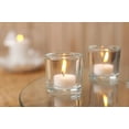 thumbnail image 3 of Hosley Set of 24, Clear Chunky Thick Glass Votive/Tealight (Wax or LED) Candle Holders- 2.4" High, 3 of 7