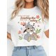 thumbnail image 1 of Camiseta con estampado gráfico de conejito de Pascua con monograma floral - Camiseta informal de manga corta y cuello redondo - Camisetas de ocio, 1 of 6