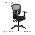thumbnail image 6 of Flash Furniture Park 48" Wide Black Electric Height Adjustable Standing Desk with Black Mesh Multifunction Executive Swivel Ergonomic Office Chair, 6 of 14