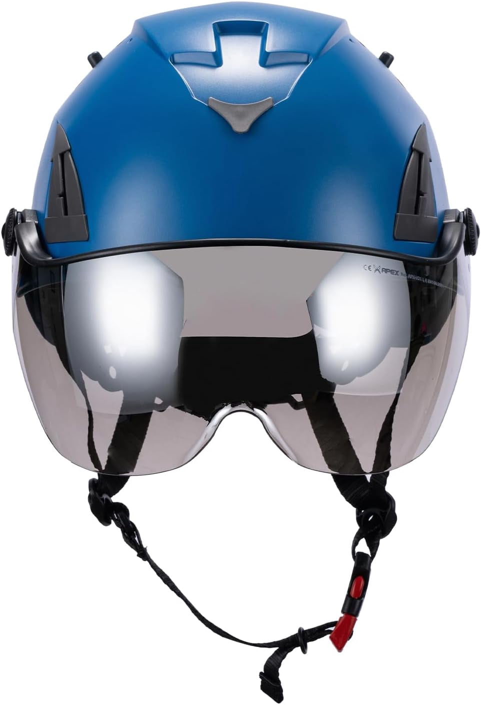 Land Helmets AeroPro Arborist Safety Helmet with Visor – ANSI Z89.1 Type 1 Class C Vented - Hard Hat for Fall Protection, Arborist & Technical Rescue - Blue with Smoke Visor