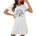 thumbnail image 1 of Taylonsss Chemise de Nuit Courte Grande Taille pour Femmes Halloween Imprimé Poitrine Col Rond Manches Courtes Saison Effrayant, 1 of 4