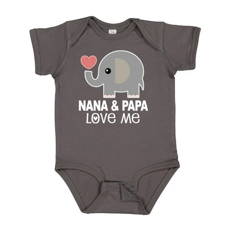 

Inktastic Nana and Papa Love Me Grandbaby Boys or Girls Baby Bodysuit