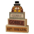 thumbnail image 3 of Thanksgiving Wooden Stack with Turkey Topper and Festive Motifs Farmhouse Dining Table Holiday Centerpiece for Seasonal Celebration, 3 of 5