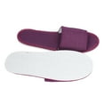 thumbnail image 3 of 20 pares de pantuflas desechables de hotel, suaves y transpirables, pantuflas portátiles de lino para invitados, para hombres y mujeres que viajan, con punta abierta, color morado, 3 of 14