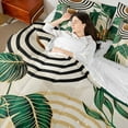 thumbnail image 4 of Manfei Green Monstera Leaf 7pcs Bedding Comforter Set,Tropical Botanical Leaves Queen Bedding Sets,Black Gold Lines Queen Sheet Sets For Adults,Ultra Soft Home Decor Reversible, 4 of 8