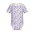 thumbnail image 2 of Balery Lavender Flowers Pattern Baby Climbing Clothes Infant Bodysuit Cute Infant Bodysuit Baby Romper-3 Months, 2 of 7