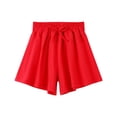 thumbnail image 2 of Hvobtty Toddler Sport Shorts Pants , Toddler Summer Short Pants, Children's Summer Solid Color Outdoor Leisure Sports Elastic Waistband Pocket Mosquito Proof Casual Work Red 3-4 Years, 2 of 3