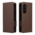 thumbnail image 6 of for Samsung Galaxy Z Fold 5 Wallet Case with RFID Blocking Credit Card Holder, Lichee Patterned Luxury PU Leather Folio Flip Kickstand Protective Shockproof Cover Women Men Phone Case,Brown, 6 of 12