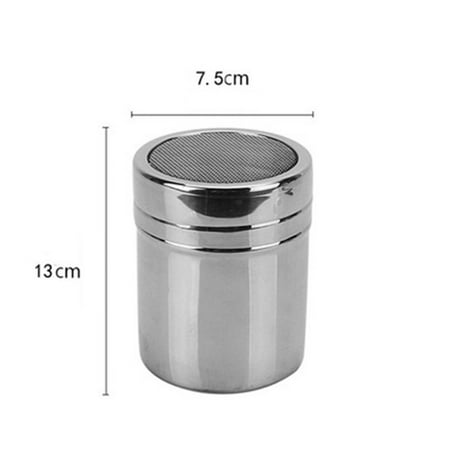 

Stainless Steel Fine Meshtype Of Powder Sprinkler Icing Sugar Cocoa Flour Jar