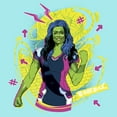thumbnail image 2 of Junior's She-Hulk: Attorney at Law Real Life Vs Cartoon  Racerback Tank Top Cancun X Small, 2 of 4