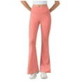 thumbnail image 2 of AGWOLF Flare Yoga Pants for Women Tummy Control Workout Leggings Buttery Soft High Waist Joggers Casual Bootcut Athletic Pant for Running Orange L, 2 of 5