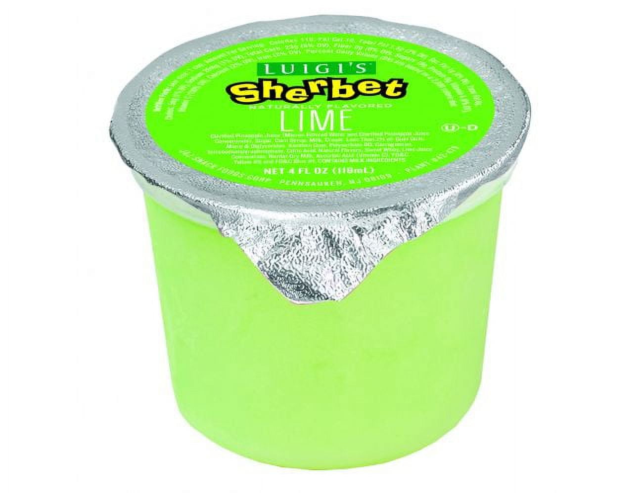 sorbet Luigis Strawberry Kiwi Swirl Sorbet Cup, 4.4 Fluid Ounce